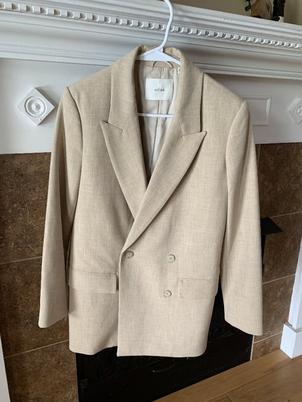 Aritzia Women's Tan and Cream Jacket